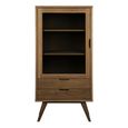 A-Line Smoked Oak 2 Drawers Display Cabinet