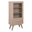 A-Line Smoked Oak 2 Drawers Display Cabinet