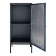 Adelaide Cabinet - 1 Door - Narrow - Black Metal