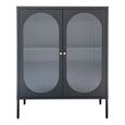 Adelaide Cabinet - 2 Door - Small - Black Metal
