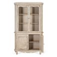 Adley Display Cabinet - Beige Mango Wood - 4 Door