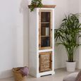 Alfie Display Cabinet - 1 Door - White - Mango Wood