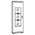 Angelo 1 Door Display Cabinet - LHF