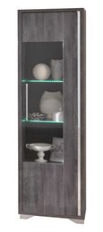 Augusta Grey Oak Effect 1 Door Display Cabinet RHF