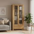 Bergen Display Unit - 2 Door - 1 Drawer - Oak
