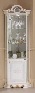 Betty White Italian Corner Display Cabinet