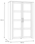 Bohol Grey 2 Door Display Cabinet