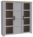 Bohol Grey 3 Door Large Display Cabinet