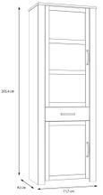 Bohol Grey Narrow Display Cabinet