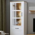 Bohol White Narrow Display Cabinet
