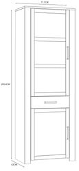 Bohol White Narrow Display Cabinet