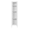 Brisbane Display Cabinet - 1 Door - Slim - White Metal