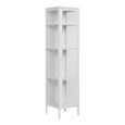 Brisbane Display Cabinet - 1 Door - Slim - White Metal