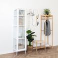 Brisbane Display Cabinet - 1 Door - Slim - White Metal