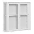 Brisbane Display Cabinet - 2 Door - Hanging - White Metal