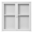 Brisbane Display Cabinet - 2 Door - Hanging - White Metal