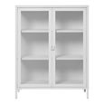 Brisbane Display Cabinet - 2 Door - Small - White Metal