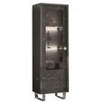 Carvelle Dark Grey 1 Door Display Cabinet