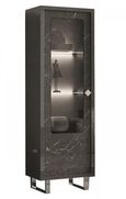 Carvelle Dark Grey 1 Door Display Cabinet