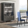 Carvelle Dark Grey 2 Door Display Cabinet