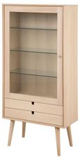 Century Display Cabinet - 1 Door - 2 Drawer - Oak