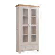 Clarion Display Cabinet - 2 Door - Oak and Grey