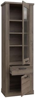 Corona Oak Effect Narrow Display Cabinet
