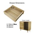 Scandic Glazed Chest - 1 Door - 4 Drawer - Oak