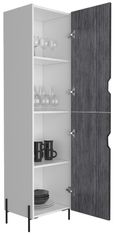 Dallas White and Grey Storage Cabinet