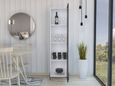 Dallas White and Grey Storage Cabinet
