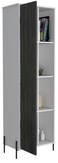 Dallas White and Grey Tall Display Cabinet