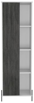 Dallas White and Grey Tall Display Cabinet