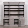 Distressed Grey Display Cabinet - Large