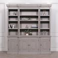 Distressed Grey Display Cabinet - Large
