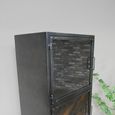Display Cabinet - Black Metal - 3 Door - Narrow