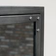 Display Cabinet - Black Metal - 3 Door - Narrow