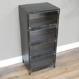 Display Unit - Black Metal and Glass - Narrow