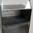 Display Unit - Black Metal and Glass - Narrow