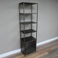 Display Unit - Distressed Metal - 1 Door - Narrow - Open