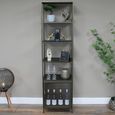 Display Unit - Distressed Metal - 1 Door - Narrow - Open