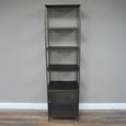 Display Unit - Distressed Metal - 1 Door - Narrow - Open