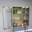 Display Cabinet - 2 Door - Metal and Glass - Gold