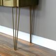 Display Cabinet - 2 Door - Metal and Glass - Gold