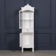 French Style Display Cabinet - White - Narrow
