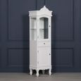 French Style Display Cabinet - White - Narrow