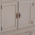 Grey Mahogany Display Cabinet - Curved