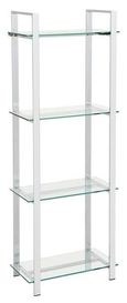 Harry Display Unit - Narrow - Glass and Chrome