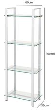 Harry Display Unit - Narrow - Glass and Chrome