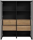High Rock Black 2 Door Display Cabinet