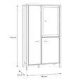 High Rock Oak Effect 3 Door Display Cabinet